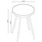 Coaster Kaelyn Mid-Century Metal Round Mirror Top End Table Gold