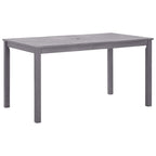 vidaXL Solid Acacia Wood Patio Table Gray Wash Garden Dining Dinner Table