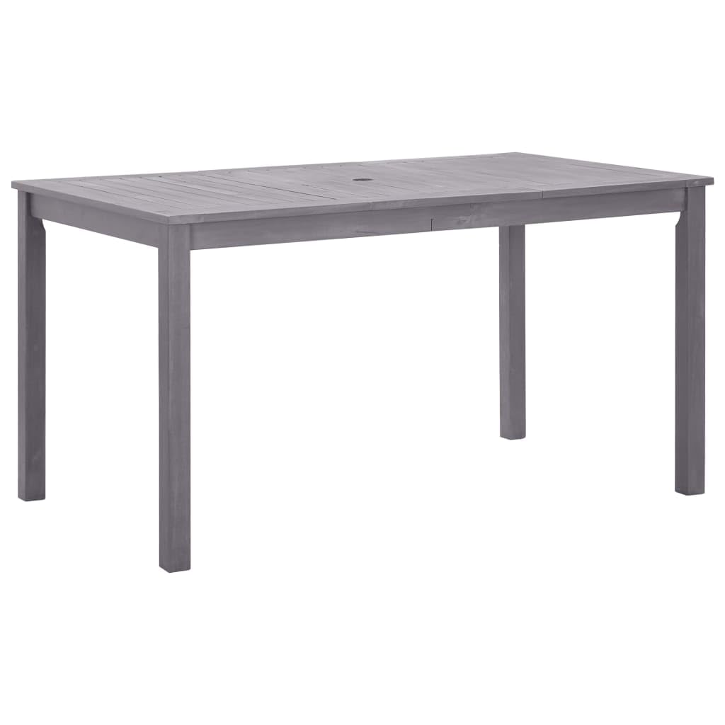 vidaXL Solid Acacia Wood Patio Table Gray Wash Garden Dining Dinner Table