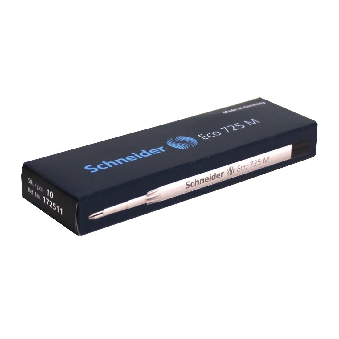 Schneider Refill Eco 725 M, Box Of 10, Black Ink