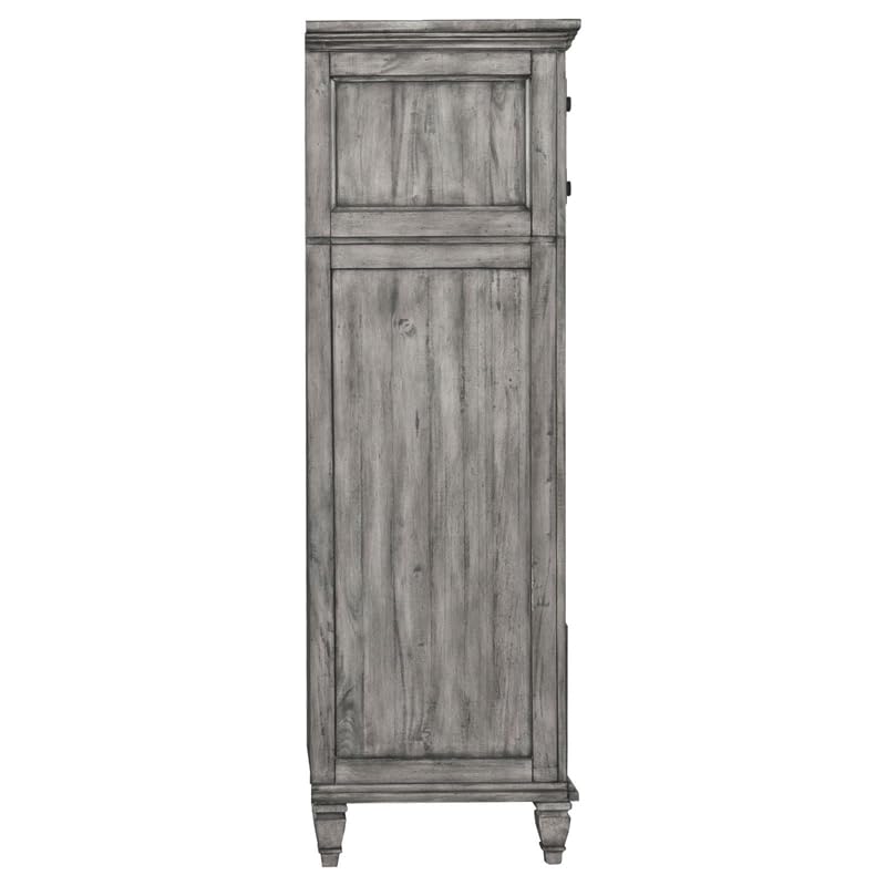 Coaster Home Furnishings Avenue Farmhouse Wood 8-Drawer Bedroom Chest of Drawers Chiffonier Clothing Storage Cabinet Bedroom Armoire Tall Dresser Organizer Unit Weathered Grey 224035