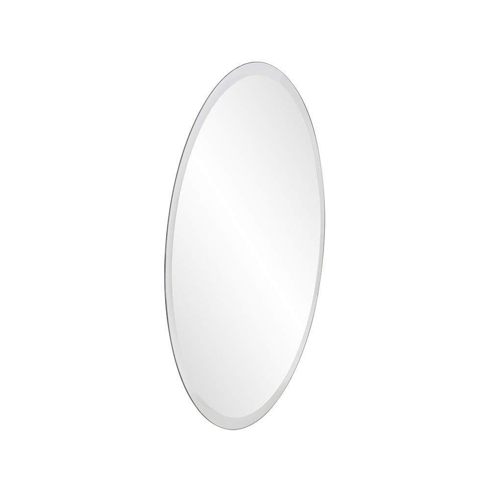 HomeRoots 12' X 12' Minimalist Round Mirror with Beveled Edge