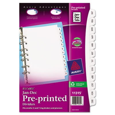 Small Preprinted Dividers [Set Of 3] Tab Style: 12