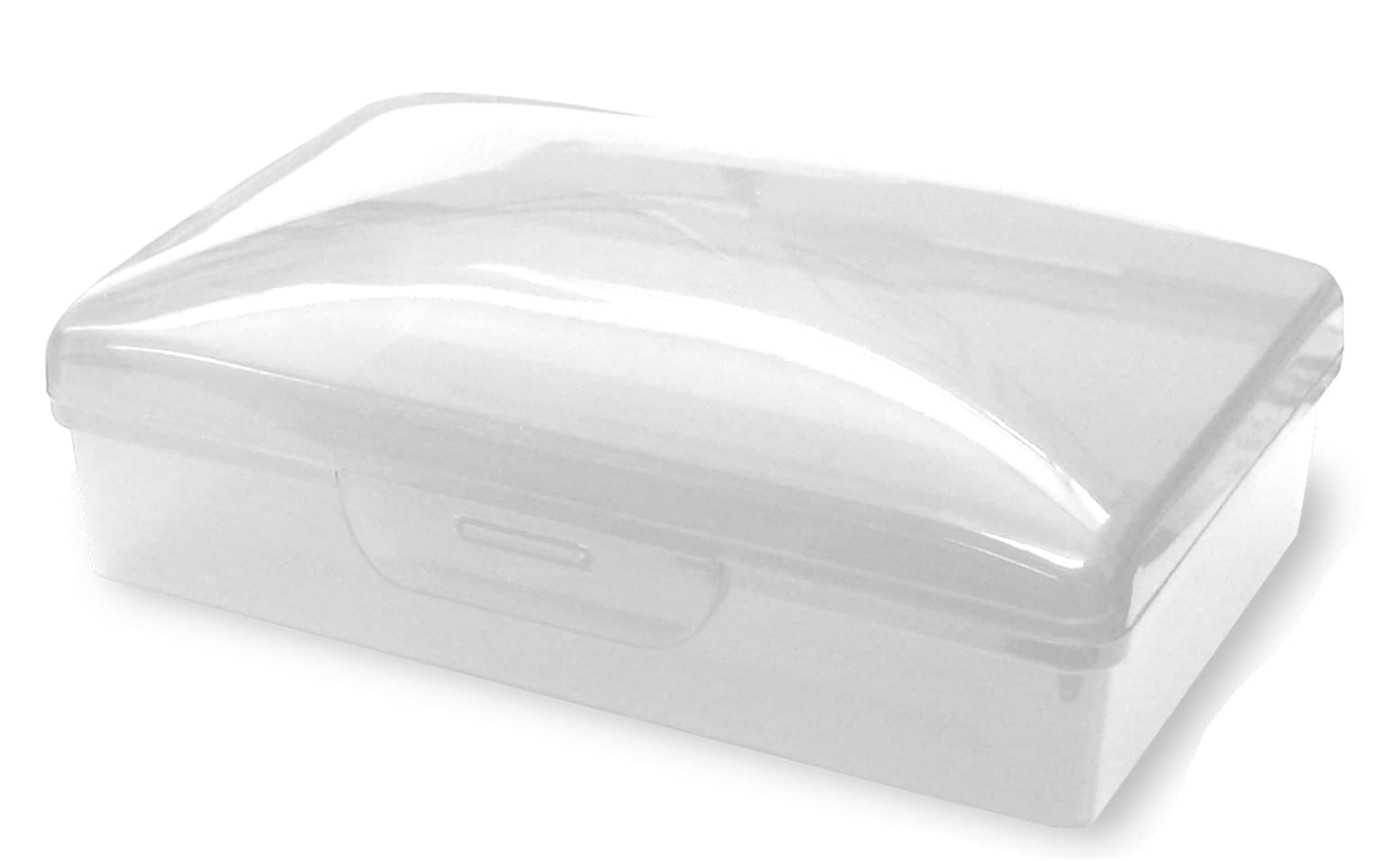 American Comb Travel Soap Box With Lid - Clear White - Perfect For Traveling, Gym, Or Storage. Made In The Usa.