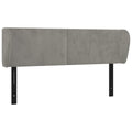 Vidaxl Headboard, Upholstered Headboard For Bed Home, Bed Headboard With Ears, Bedroom Furniture, Light Gray 57.9"X9.1"X30.7"/34.6" Velvet