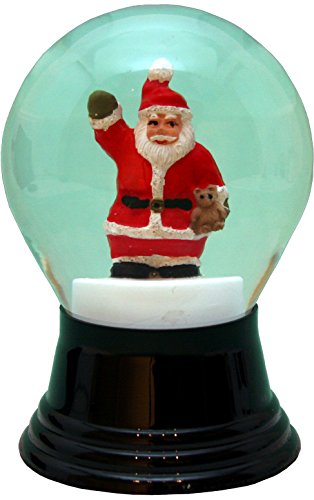 Alexander Taron Importer Pr1567 Perzy Snowglobe-Medium Santa-5&quot; H W X 3&quot; D, Green