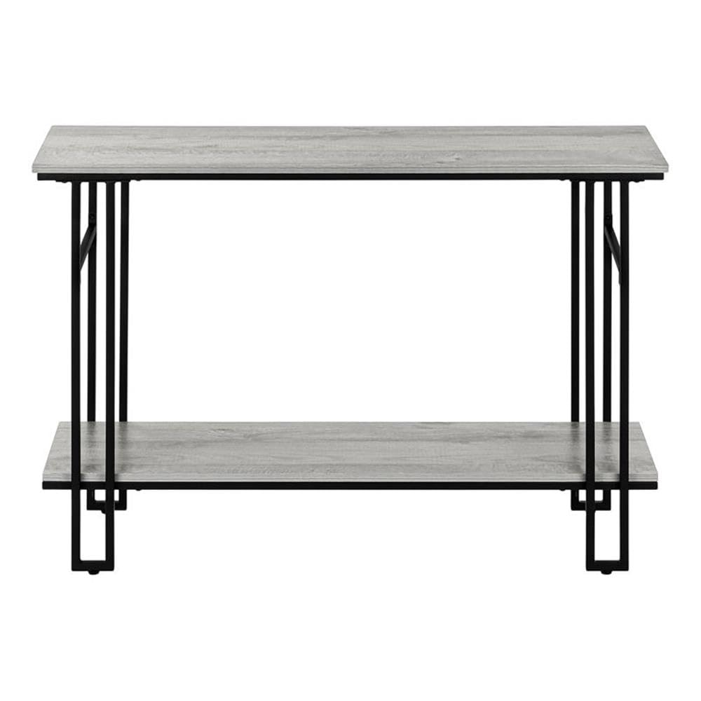Monarch Specialties I 3576 Accent Table, Console, Entryway, Narrow, Sofa, Living Room, Bedroom, Metal, Laminate, Grey, Black, Contemporary, Modern