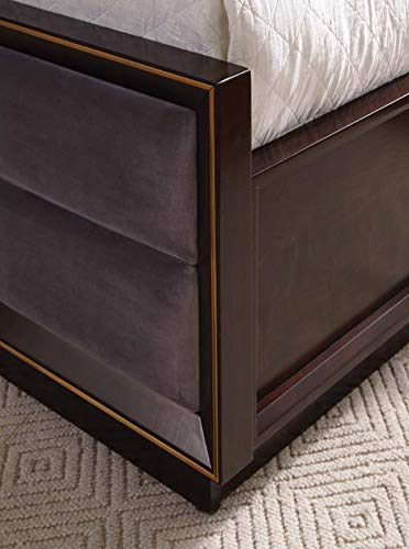 Coaster 215711Q Ingerson Upholstered Bed, Queen, Smoked Peppercorn/Grey