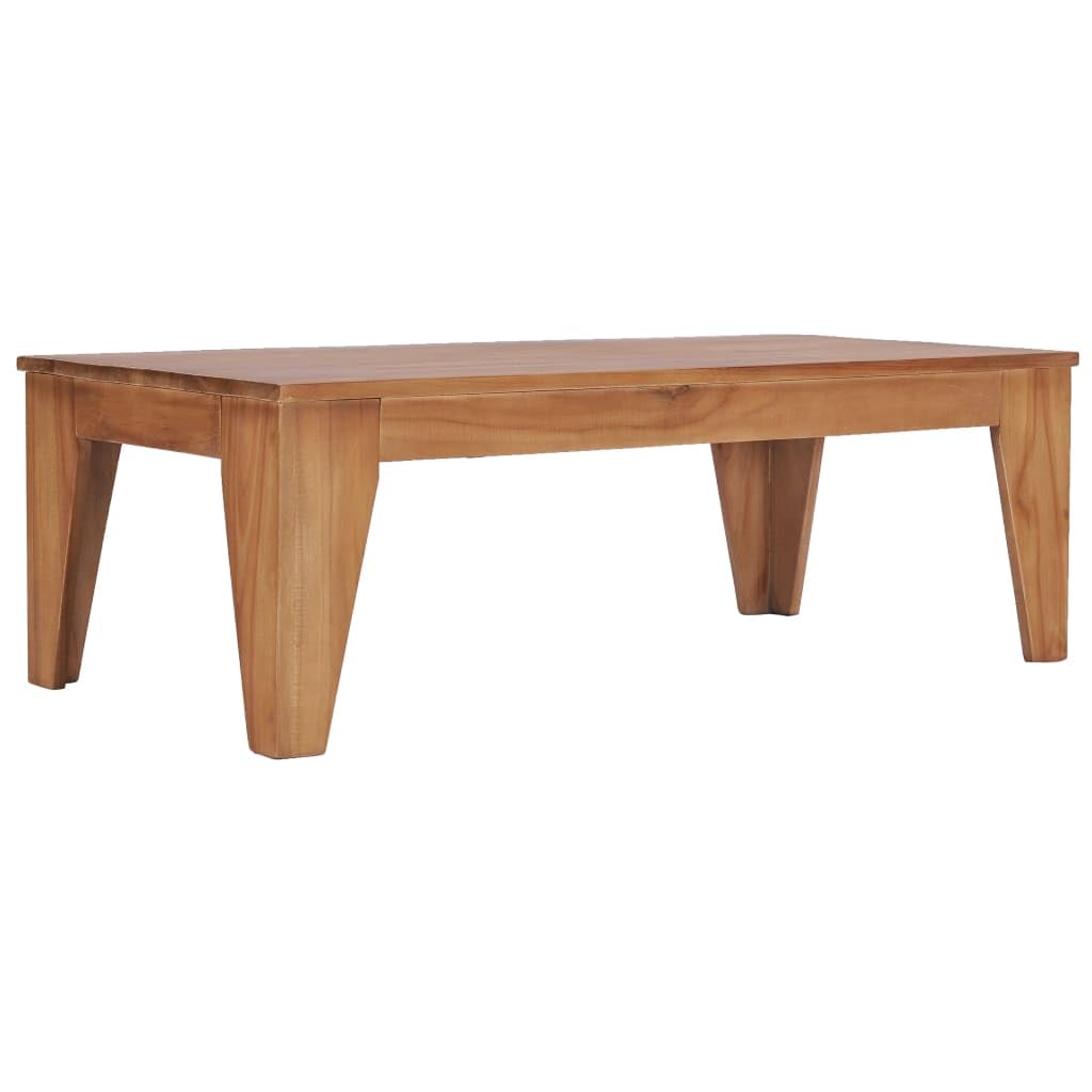 vidaXL Rectangular Solid Teak Wood Coffee Table - Thumbnail 4
