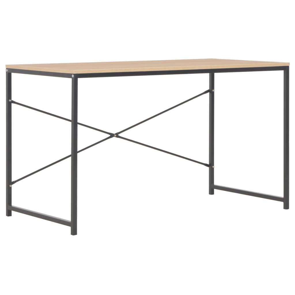 vidaXL Computer Desk Black and Oak 47.2&quot;x23.6&quot;x27.6&quot;