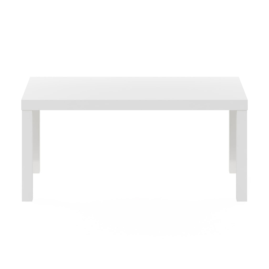 Furinno Classic Simple Coffee Table for Living Room, 38.98 (W) x 17.52 (H) x 18.9 (D) Inches, White