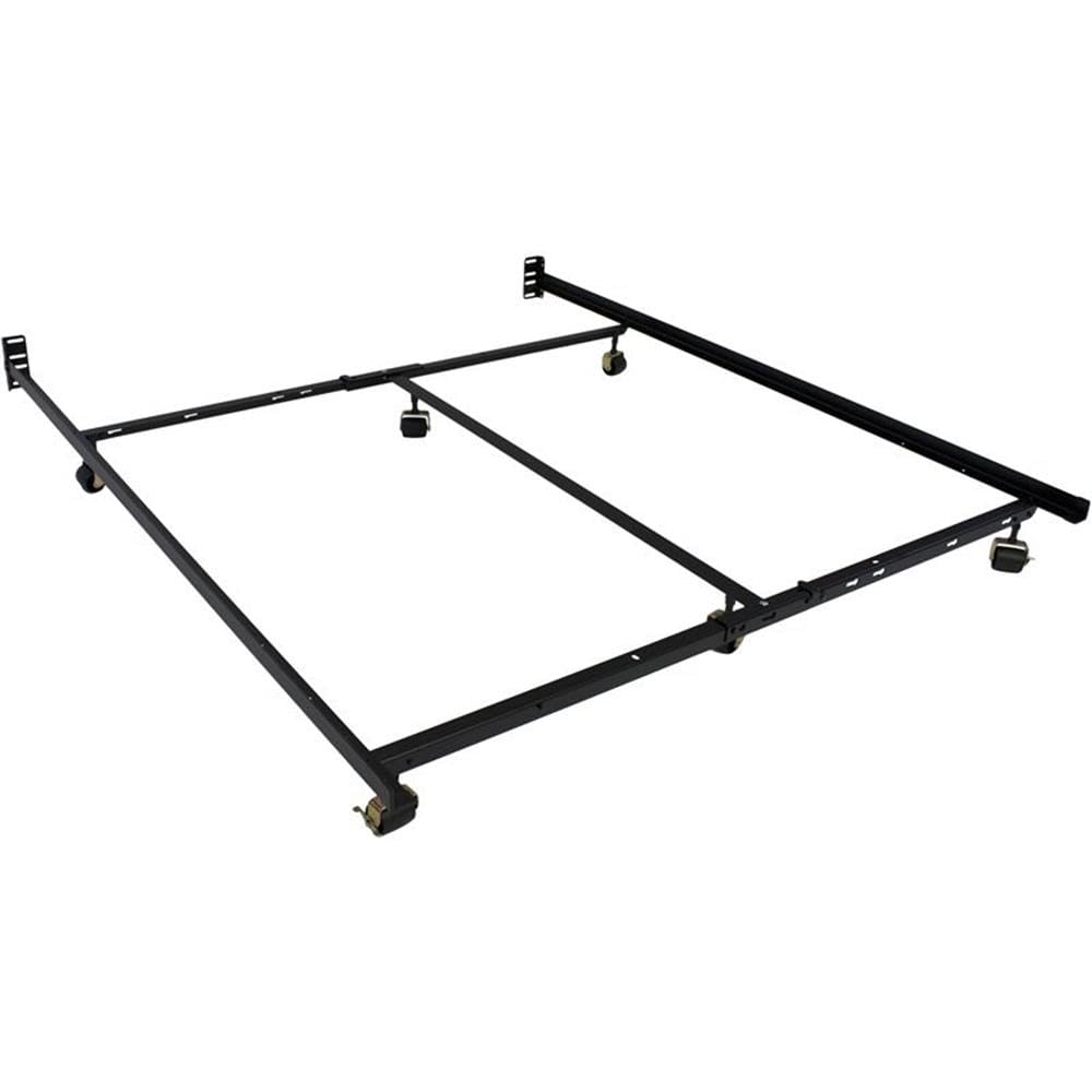 Hollywood Bed Frames Low Profile Premium Lev-R-Lock(R), Queen (U.S. Standard), Black