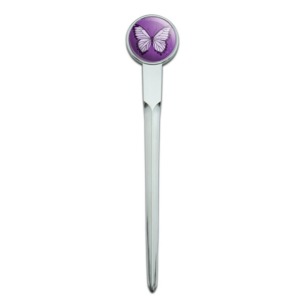 Graphics And More Butterfly Artsy Purple Classic Metal Envelope Letter Opener