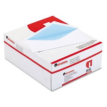Universal Office Products 35202 Security Tinted Business Envelope, V-Flap, 10, White, 500/Box