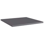 vidaXL High Gloss Gray Engineered Wood Bookshelf Boards - Versatile, Minimalistic, Easy to Maintain - Pair with existing Furniture or use as Replacements