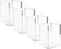 Niubee Acrylic Pen Holder 4 Pack,Clear Desktop Pencil Cup Stationery Organizer For Office Desk Accessory