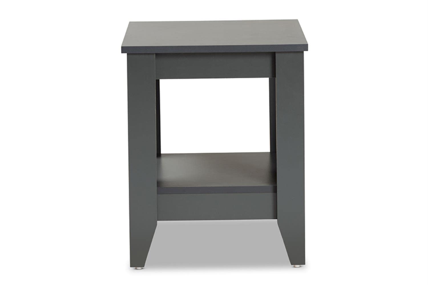 Baxton Studio Audra Grey Finished Wood Living Room End Table
