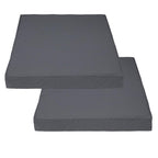 Covers & All Square Patio Cushion Covers For Outdoor Furniture, Armchair, Water, Tear & Uv Resistant Pu Coated Polyester Slipcover With Zippers (Pack Of 2) (24' L X 24' W X 4' Thick, Charcoal Gray)