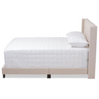 Baxton Studio Lisette Modern and Contemporary Beige Fabric Upholstered Queen Size Bed