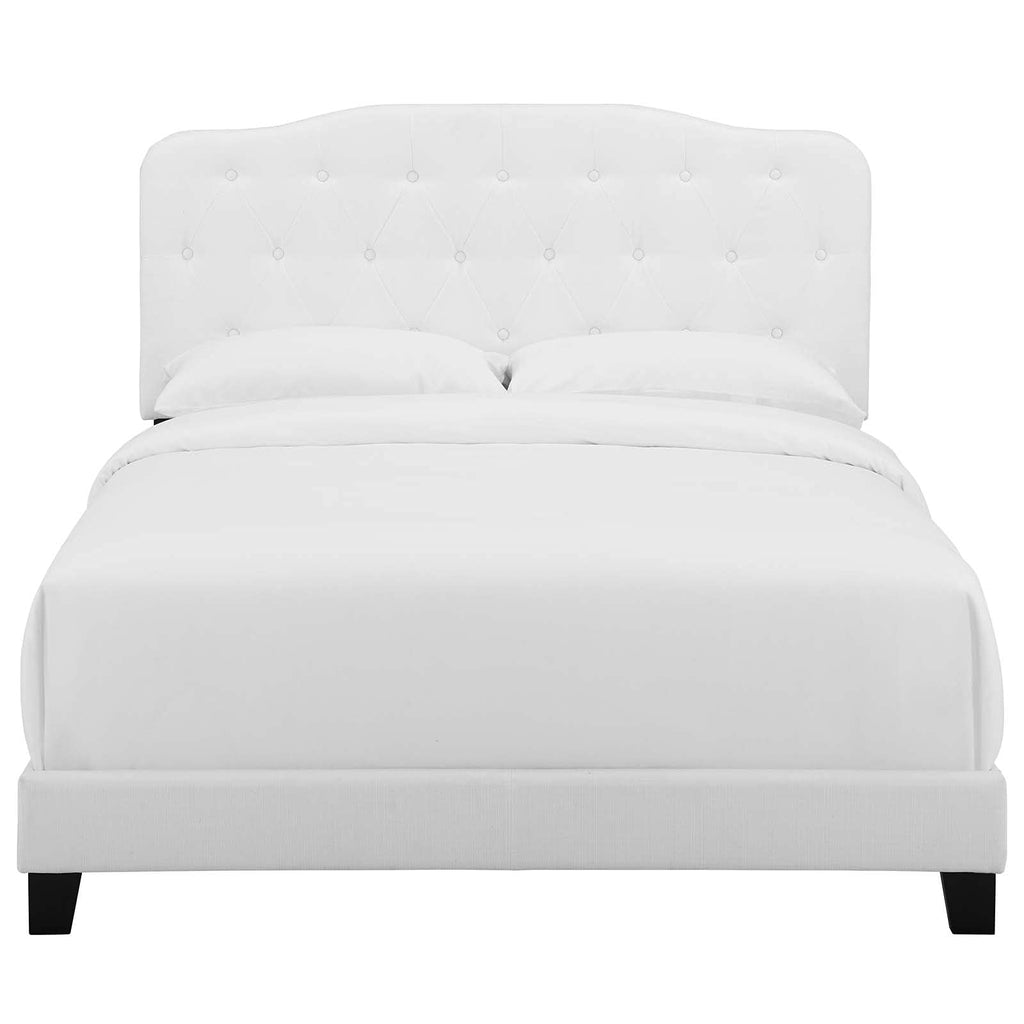 CasaFoyer Amelia King Bed | Luxurious Chic Style | Button-Tufted Headboard | Solid Wood Construction | Non-Marking Legs | Sturdy & Stable | Upholstered Frame | Box Spring Required | 800 lbs Weight Capacity