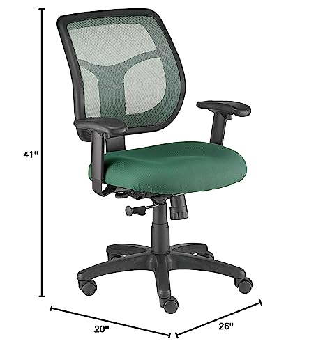 Eurotech Seating Apollo Midback Swivel Chair, Green - Thumbnail 3