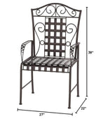International Caravan Mandalay Set of Two Iron Chairs
