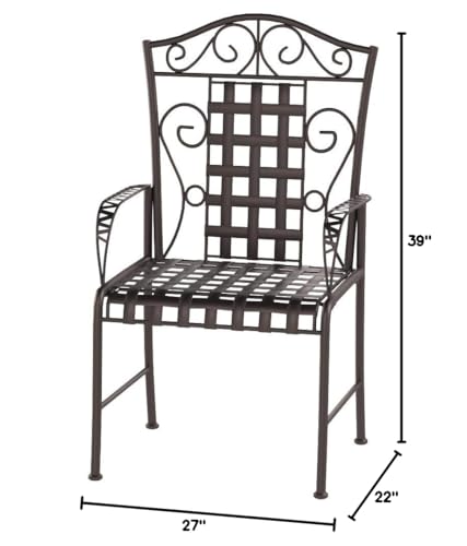 International Caravan Mandalay Set of Two Iron Chairs