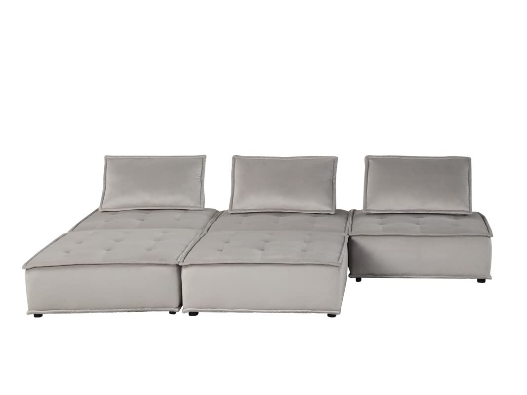 Lilola Home Anna Sectional Sofa Ottoman