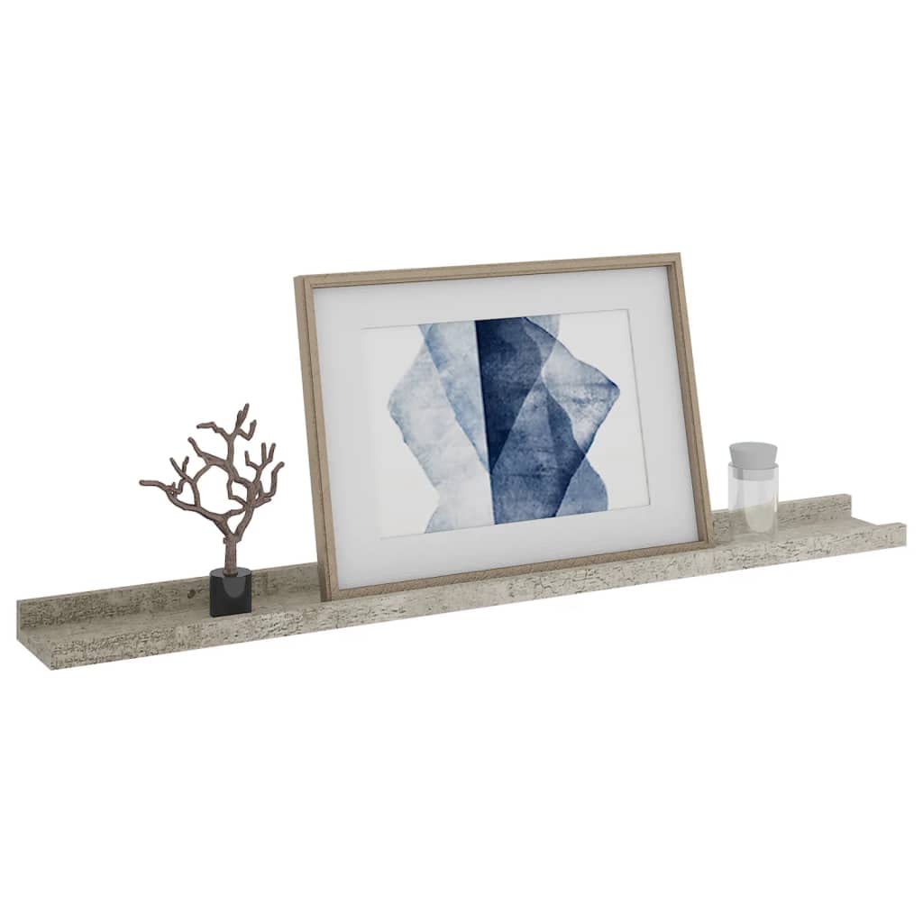 vidaXL Wall Shelves 4 pcs Concrete Gray 31.5&quot;x3.5&quot;x1.2&quot;