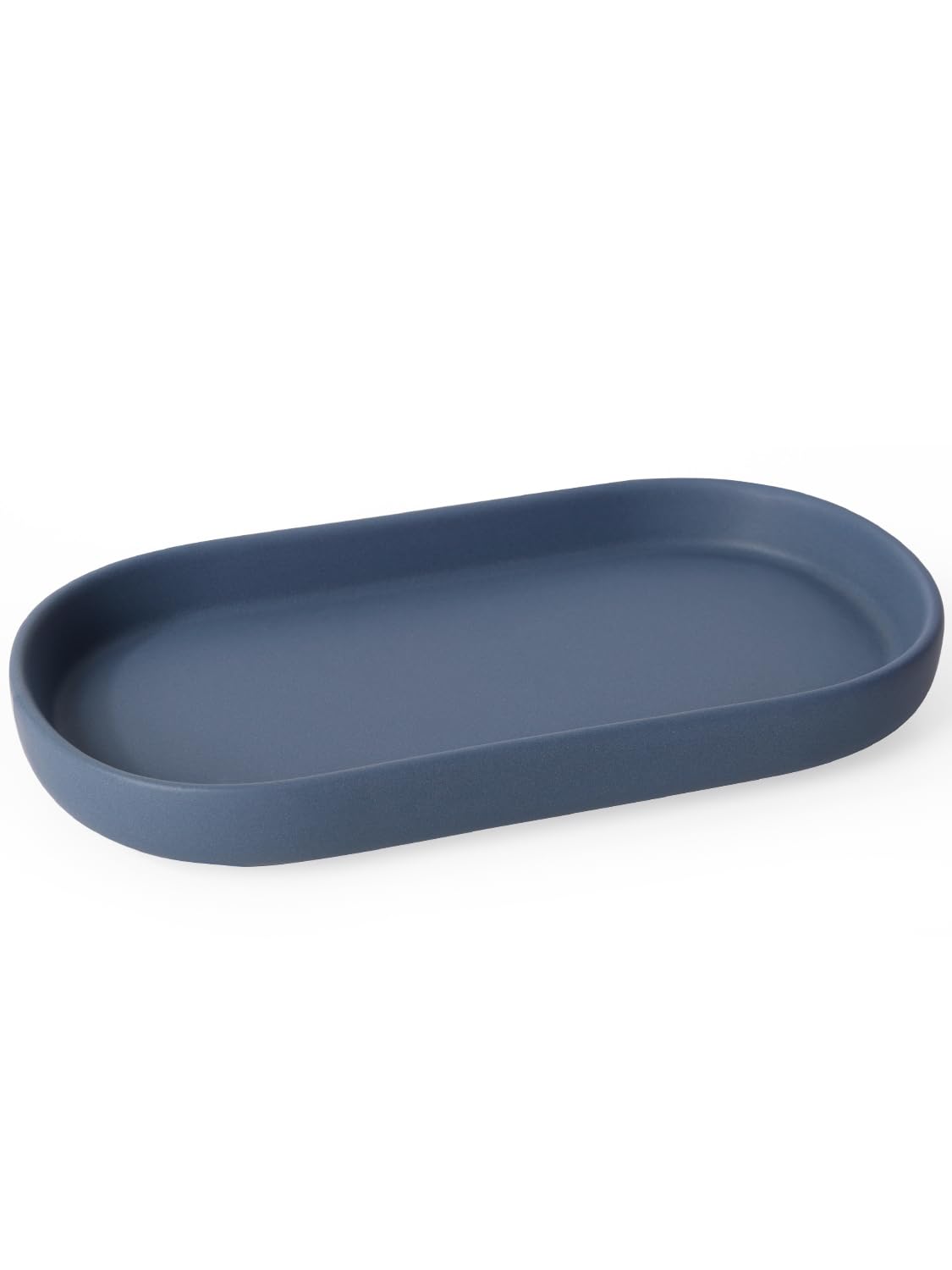 INGOFIN 7 Ceramic Bathroom Vanity Tray Bathroom Organizer Countertop Tray for Perfume, Jewelry, Candles, Small Kitchen Counter