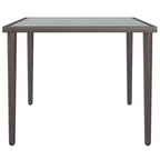vidaXL Steel Patio Table - Durable Outdoor Coffee Table with Stable Top - Gray Lounge Table with Maximum Load Capacity of 242.5 lbs - 18.9"x18.9"x14.6" Dimensions – Assembly Required