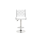 Best Master Swivel Bar Stool With Crystal And Tufted Look In White (Set Of 2)