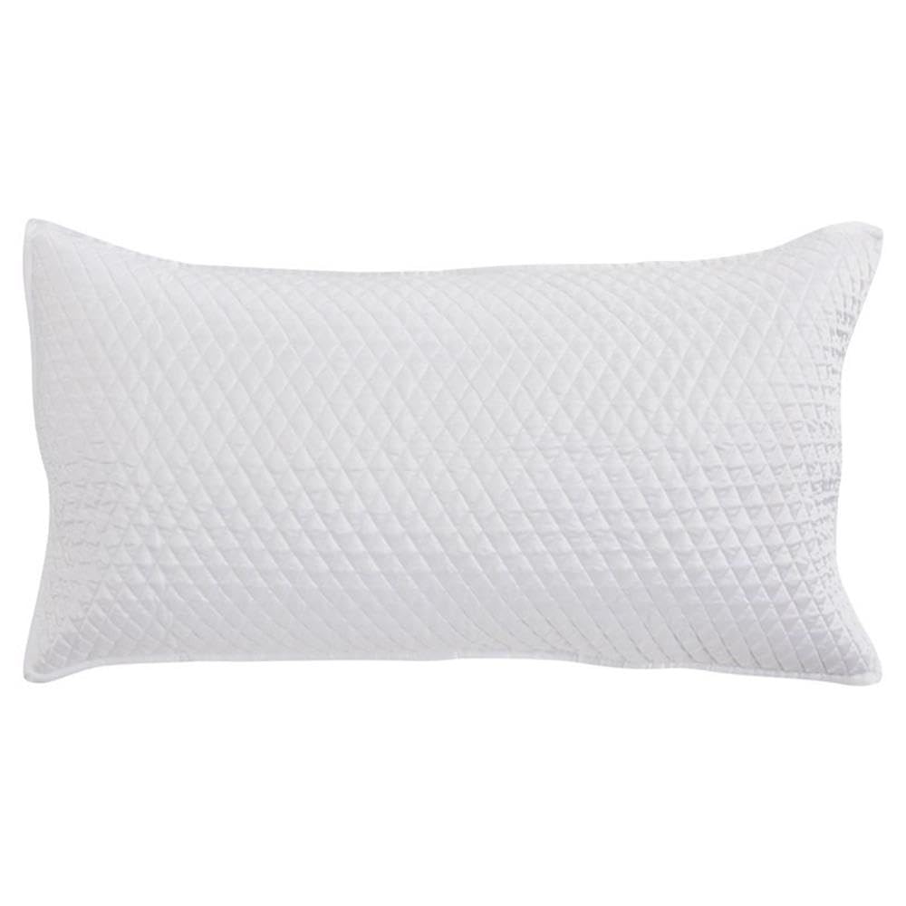 Kosas Home Winthrop 20X36 Diamond Poly Sateen Fabric Standard Sham In White