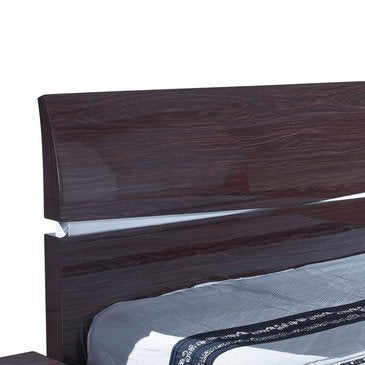 Global Furniture Aurora Collection Mdf/Wood Veneer Bedroom Set With Full Bed, Wenge