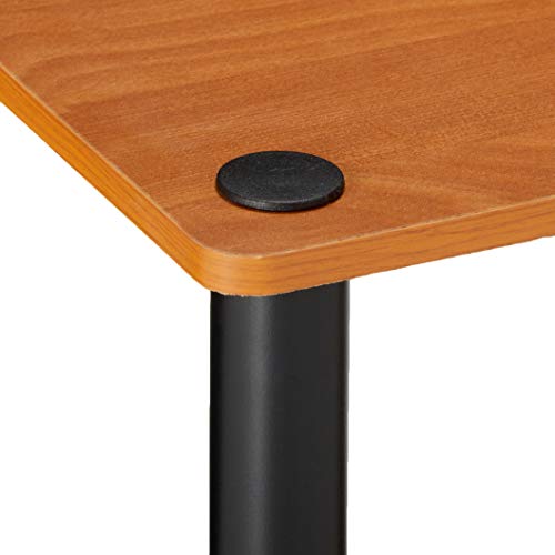 Furinno Turn-N-Tube 2-Tier Shelves/End Tables Set, 2-Pack, Light Cherry/Black