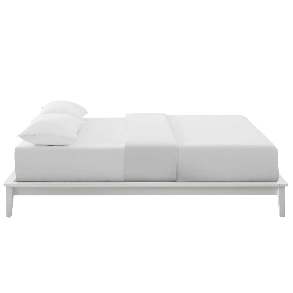 Modway Lodge Wood Platform Full Bed Frame in White
