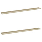 Wall Shelves -SKM Wall Shelves 2 pcs White and Sonoma Oak 45.3"x3.5"x1.2"