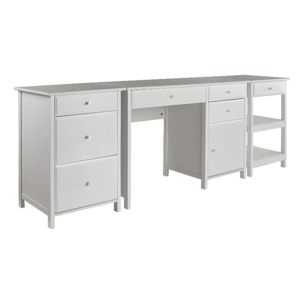 Winsome Wood Delta 3-Pc Set Home Office, White