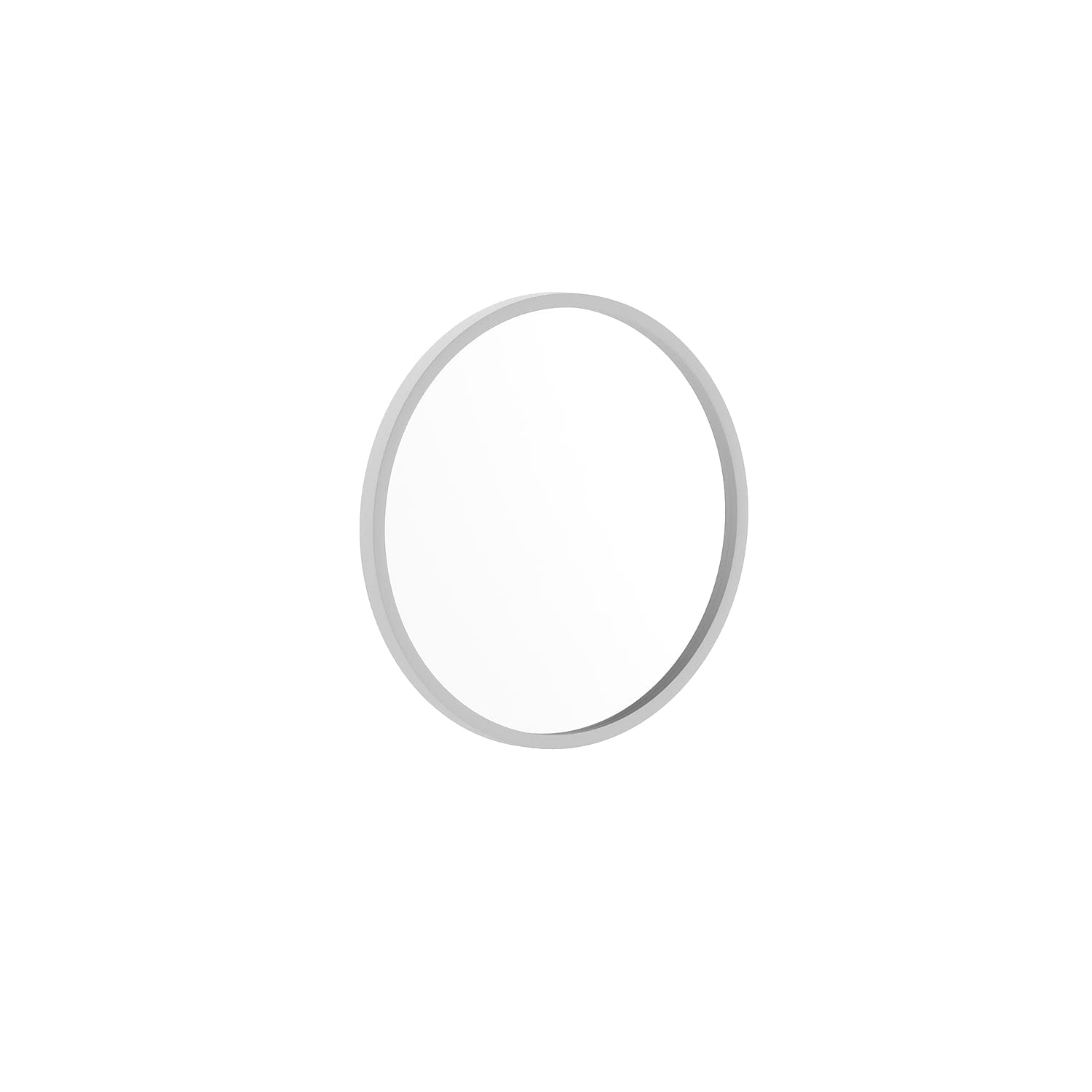 Flash Furniture Julianne Large Round Wall Mirror - Silver Circle Accent Mirror - 16&quot; Vanity Mirror - For Bathroom, Vanity, Entryway, Dining Room, & Living Room