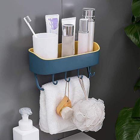 BADHI ENTERPRISE Bathroom Shelf Wall Mount Suspended Shower Caddy No Drilling Shower Storage Basket Kitchen Storage Rack Shower