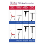 Jonti-Craft Berries 6408Jca114 Rectangle Activity Table, A-Height (24"-31" Adjustable Height), 30" X 60", Gray/Orange/Gray