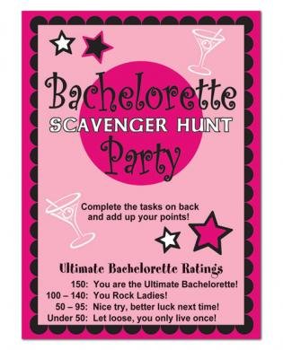 Beistle Bachelorette Scavenger Hunt Game