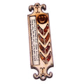 Holy Land Gifts 1 X Mezuzah-Wood With Semi Precious Stones (Shin)-5