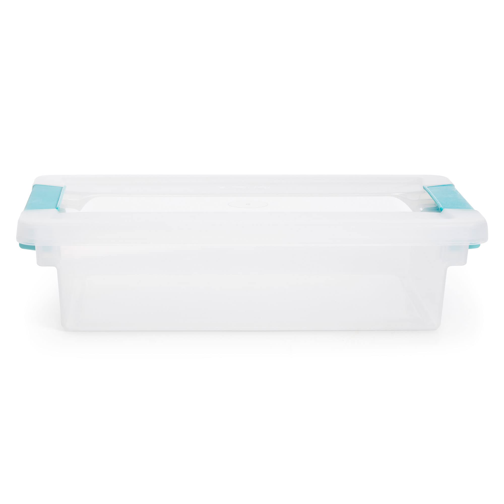 Sterilite 19618606 Small Clip Clear Storage Box With Latched Lid - 11''L X 6-5/8''W X 2-3/4''H - Lot Of 6