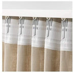 Ikiriska Curtain Tape with Hooks Silver for Ceiling Track System or Rods (100" Panel)