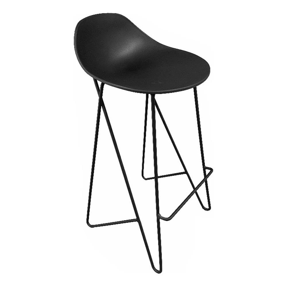 Pangea Home Albert 30&quot; Modern Plastic Barstool In Black (Set Of 2)