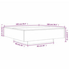 vidaXL Modern Coffee Table with Vibrant LED Lights, Stylish Home Furniture in White