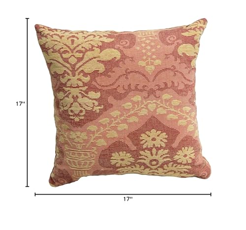 Blazing Needles Jacquard Chenille Throw Pillow, 17", Queen Maria