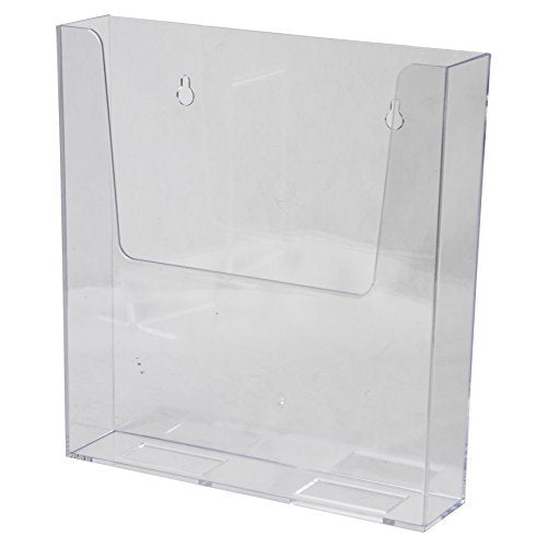 Clear-Ad - Acrylic Wall Mount Brochure Holder 8.5X11 - Plastic Hanging Flyer Holders - Adhesive Or Wall Mounted File And Magazin