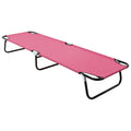 vidaXL Patio Lounge Chair Outdoor Chaise Lounge Chair Sunlounger Steel Pink